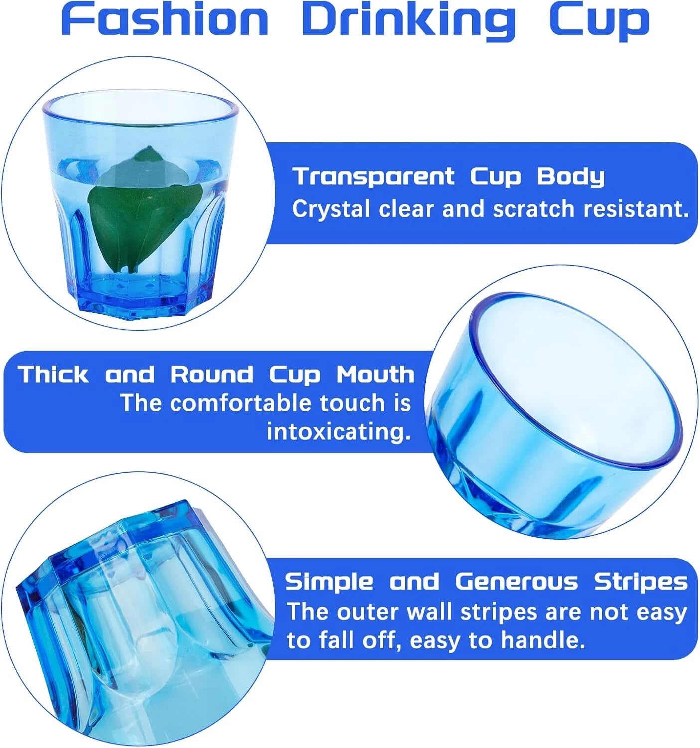 Plastic Drinking Glasses Set of 6, Unbreakable Coloured Water Tumbler,.. | eBay