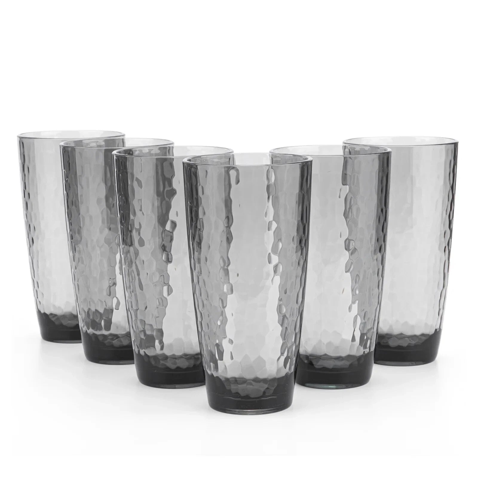 Hammered 26 Ounce Plastic Tumbler Acrylic Drinking Glasses, Set of 6 | eBay