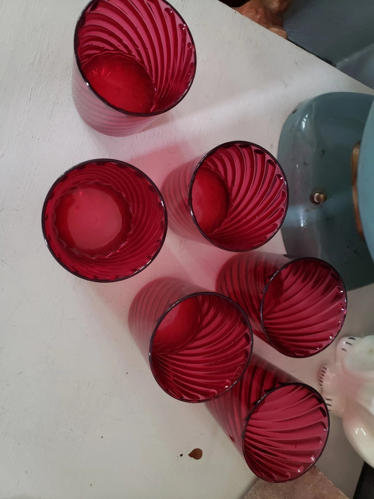 HJ Stotter Faux Glass, Plastic Drinking Glasses, Set Of 6.Reddish-purple. EUC | eBay