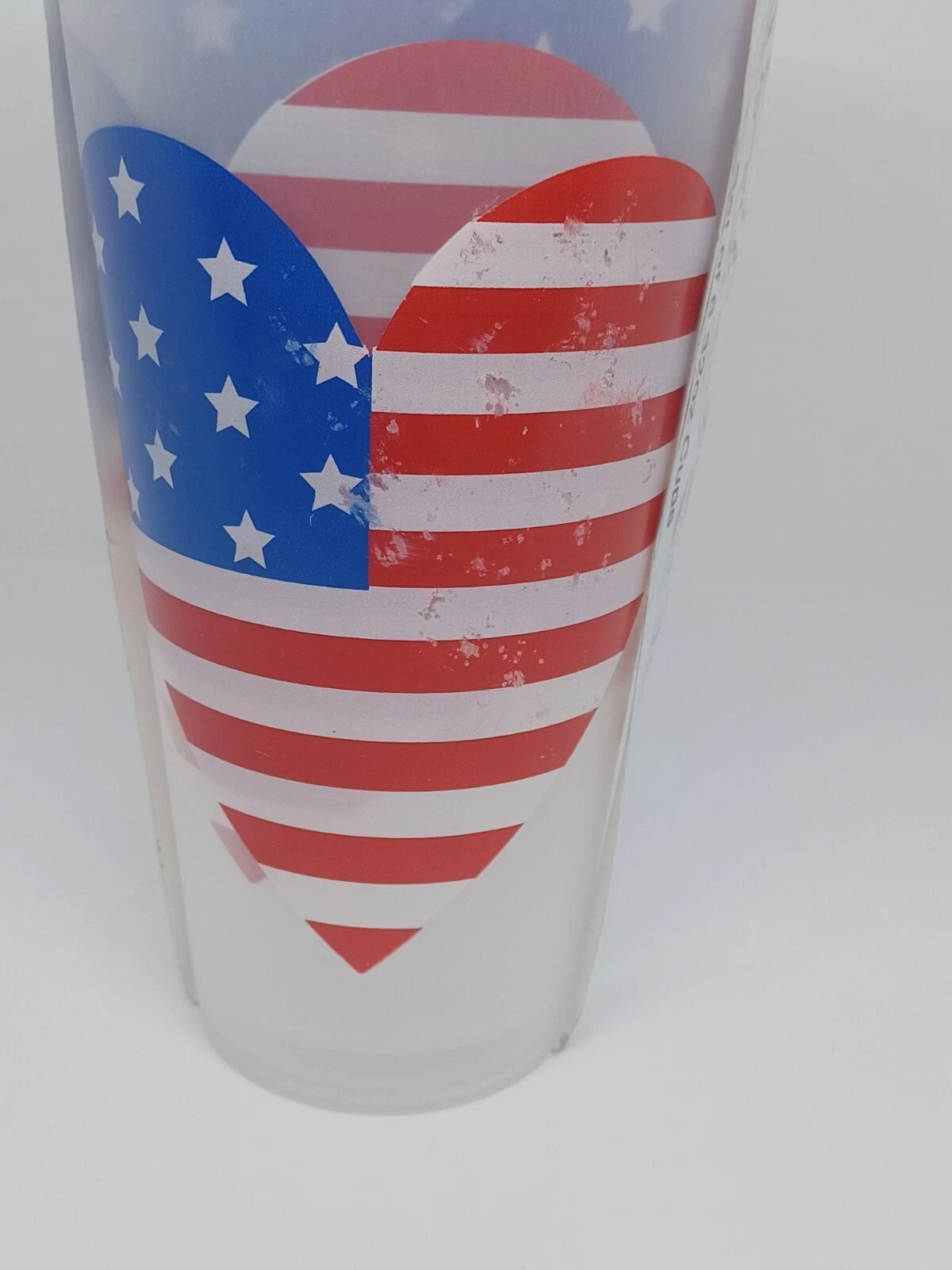 Set of 6 Reusable USA Flag Heart Plastic Tall Drinking Cups Party July 4 32oz | eBay