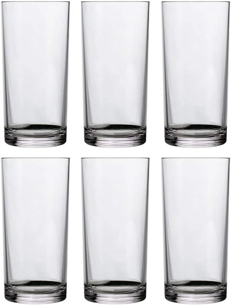 Classic Clear Plastic Reusable Drinking Glasses (Set of 6) 16Oz Water Cups | Bpa | eBay