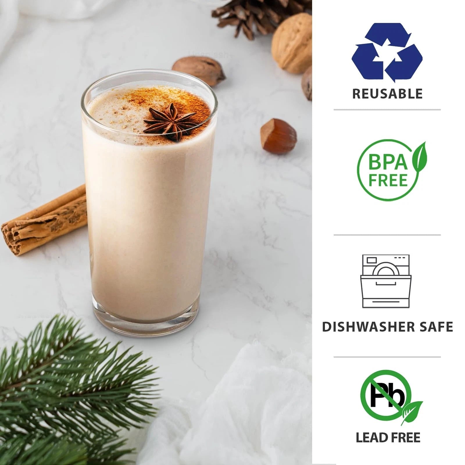 Set of 6 BPA-Free 17oz Clear Acrylic Tumblers, Shatterproof Drinking Glasses | eBay