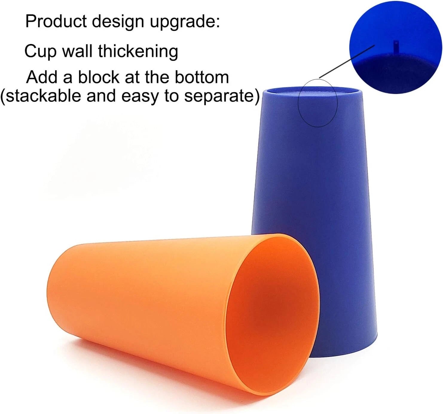 32-Ounce Plastic Tumblers Large Drinking Glasses, Set of 6 Multicolor | eBay