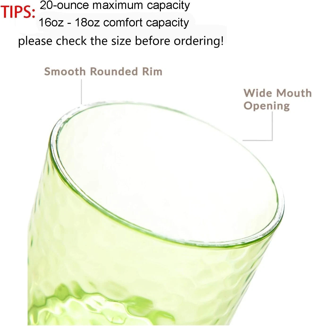 20-ounce Acrylic Glasses Plastic Tumbler, set of 12 Multicolor - Hammered Sty... | eBay