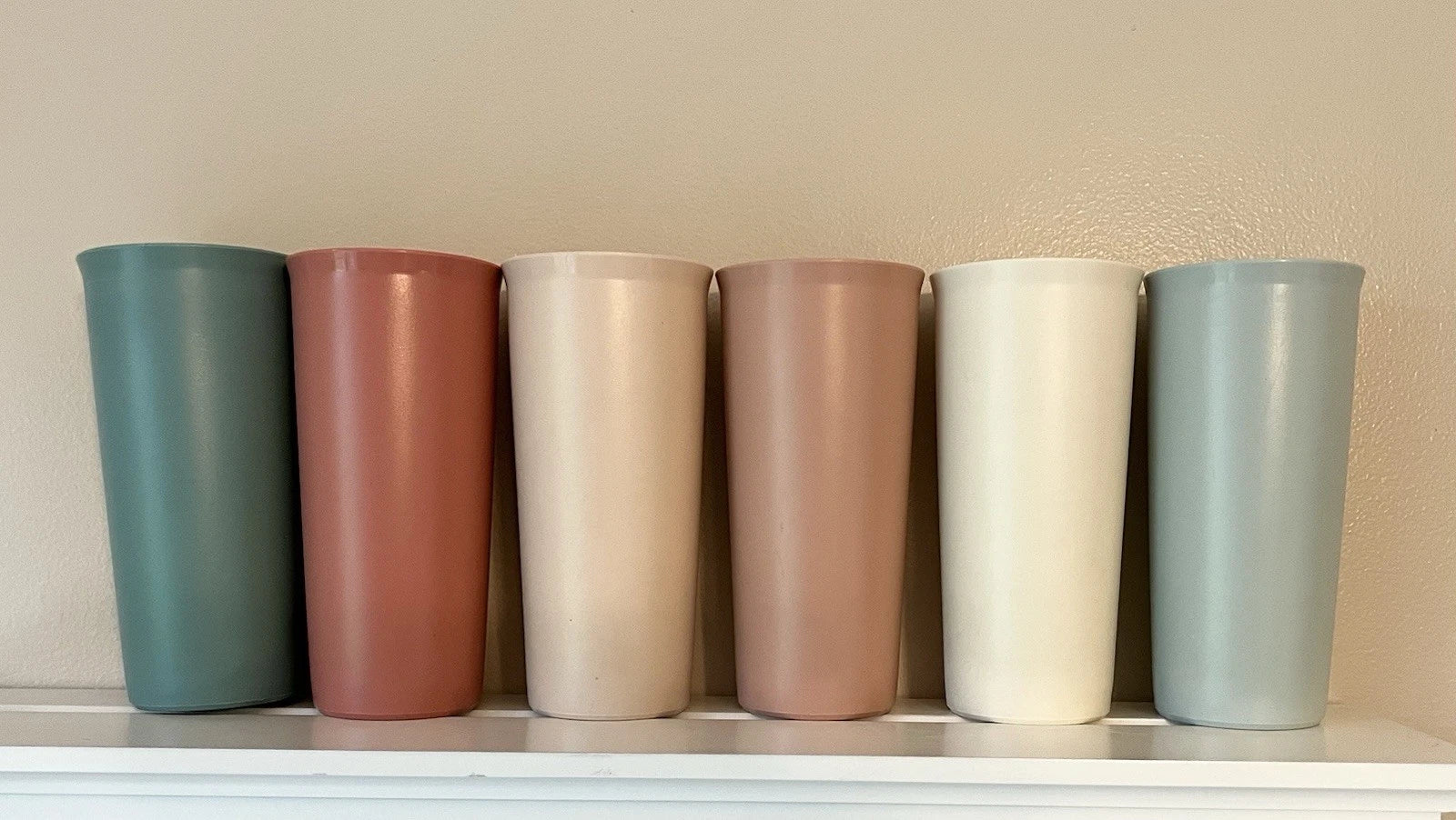 Vintage Tupperware Lot Of 6 Plastic Drinking Glasses Tumblers | eBay