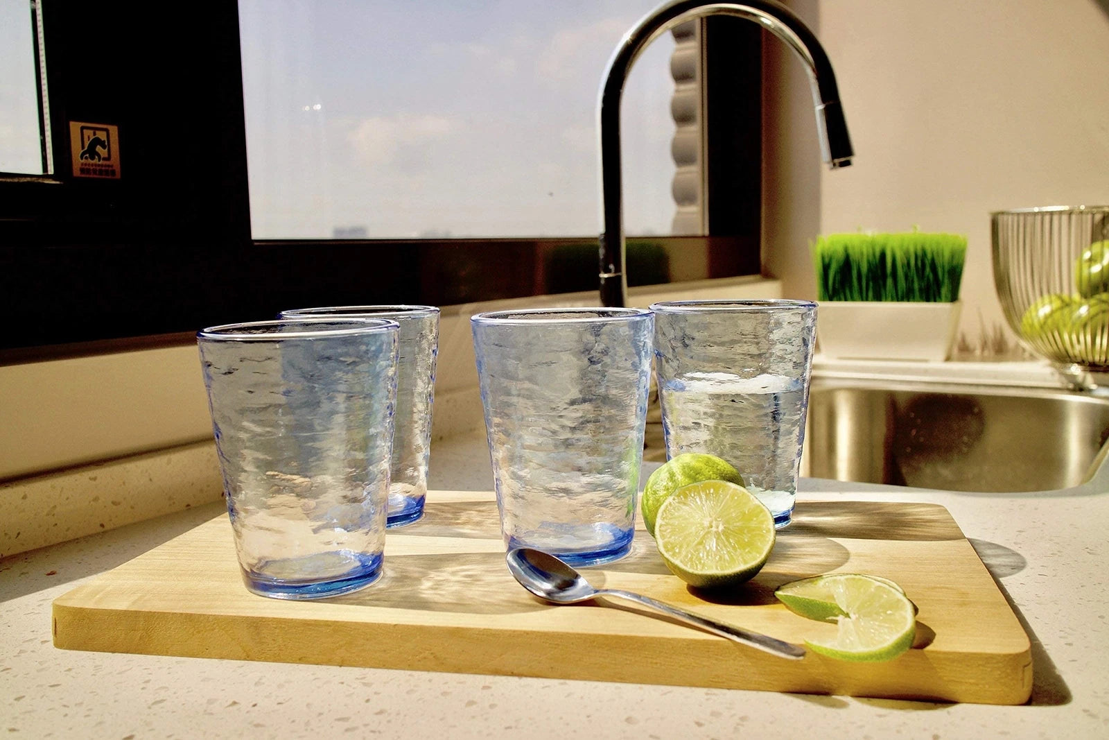 KLIFA- RIPPLE- 16 ounce, Set of 6, Acrylic Tumbler Drinking Glasses Cups, BPA... | eBay