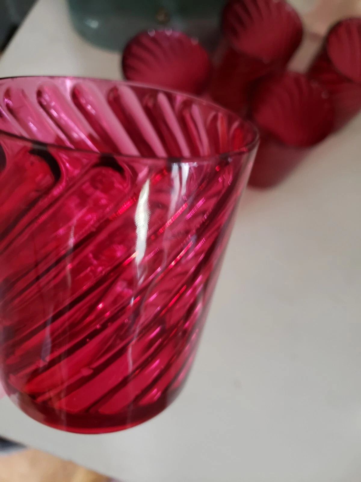 HJ Stotter Faux Glass, Plastic Drinking Glasses, Set Of 6.Reddish-purple. EUC | eBay