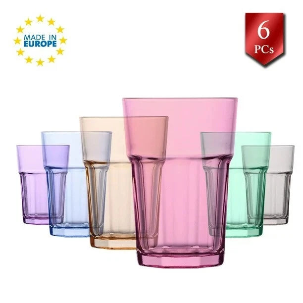 Lav Aras Beverage Glasses Set of 6, Drinking Glasses, 12.25 oz | eBay