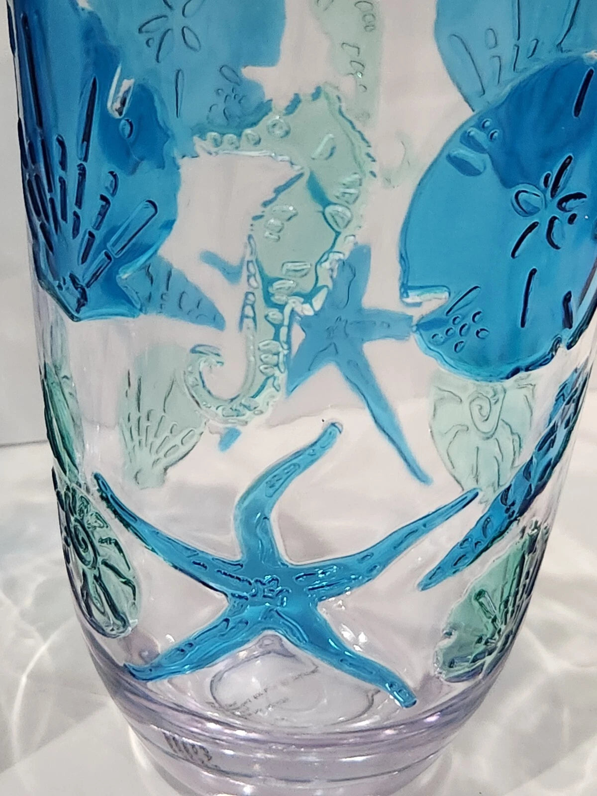 Coastal Acrylic Tall Tumblers Seashells Starfish Drinking Glasses Set of 4 | eBay