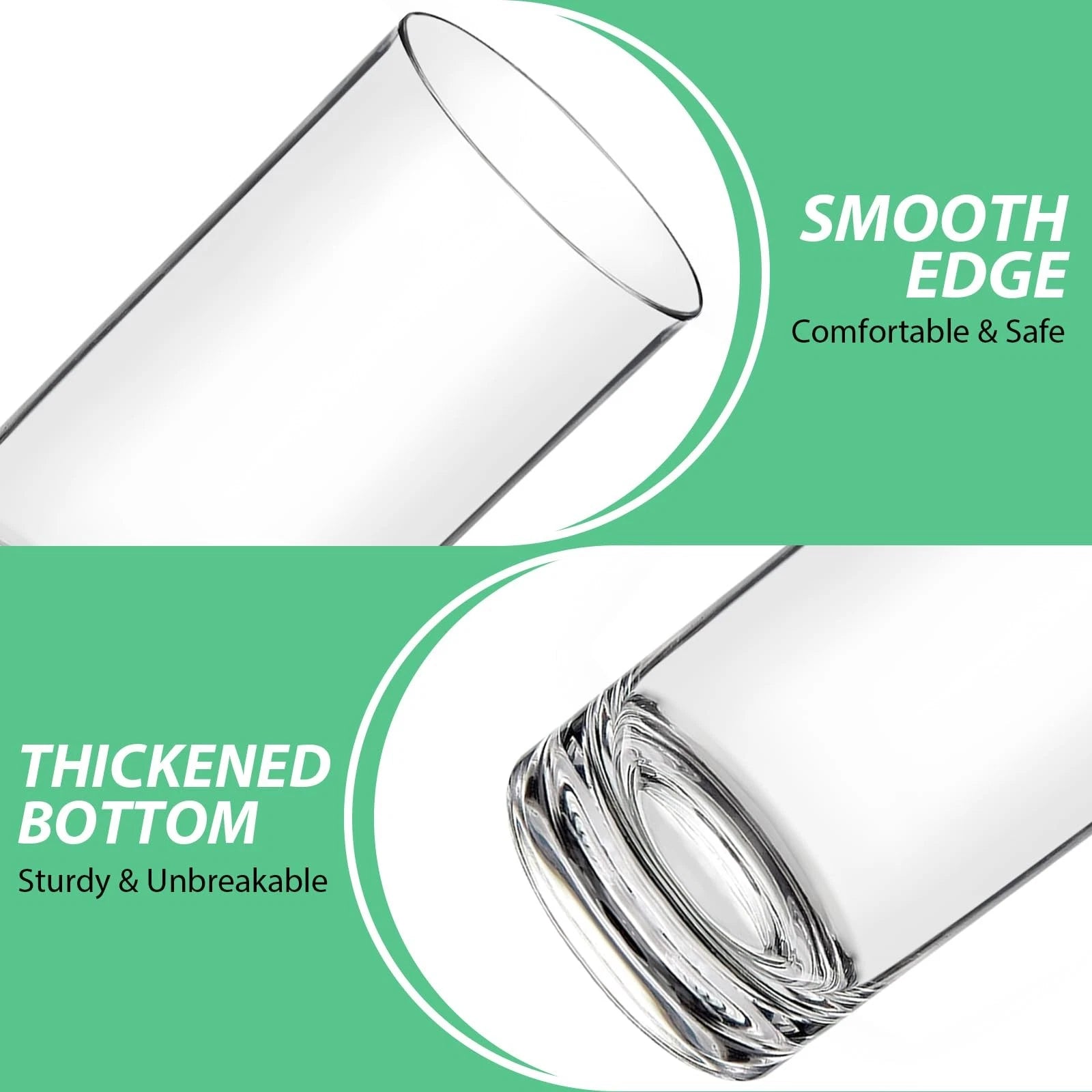 HIGIINC Unbreakable Drinking Glasses Set of 6, 17oz Shatterproof Acrylic Cups... | eBay