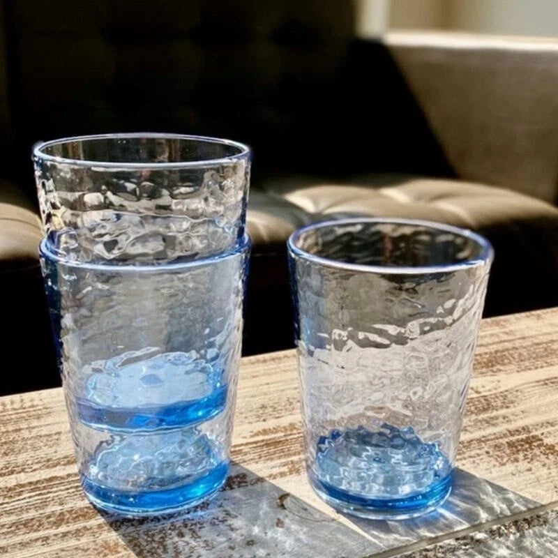 NWT Set of 6 Acrylic Tumbler Drinking Glasses Stackable Plastic Kitchen Cup Blue | eBay