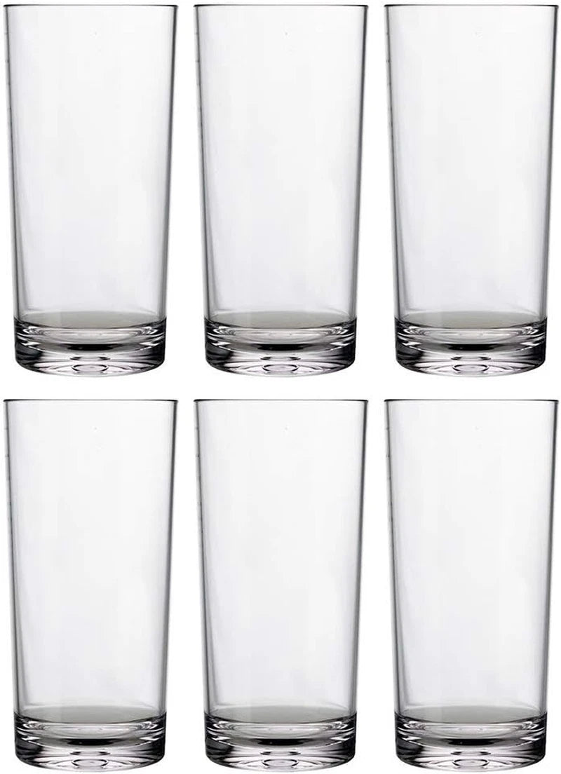 Classic Clear Plastic Reusable Drinking Glasses (Set of 6) 24Oz Iced-Tea Cups | | eBay