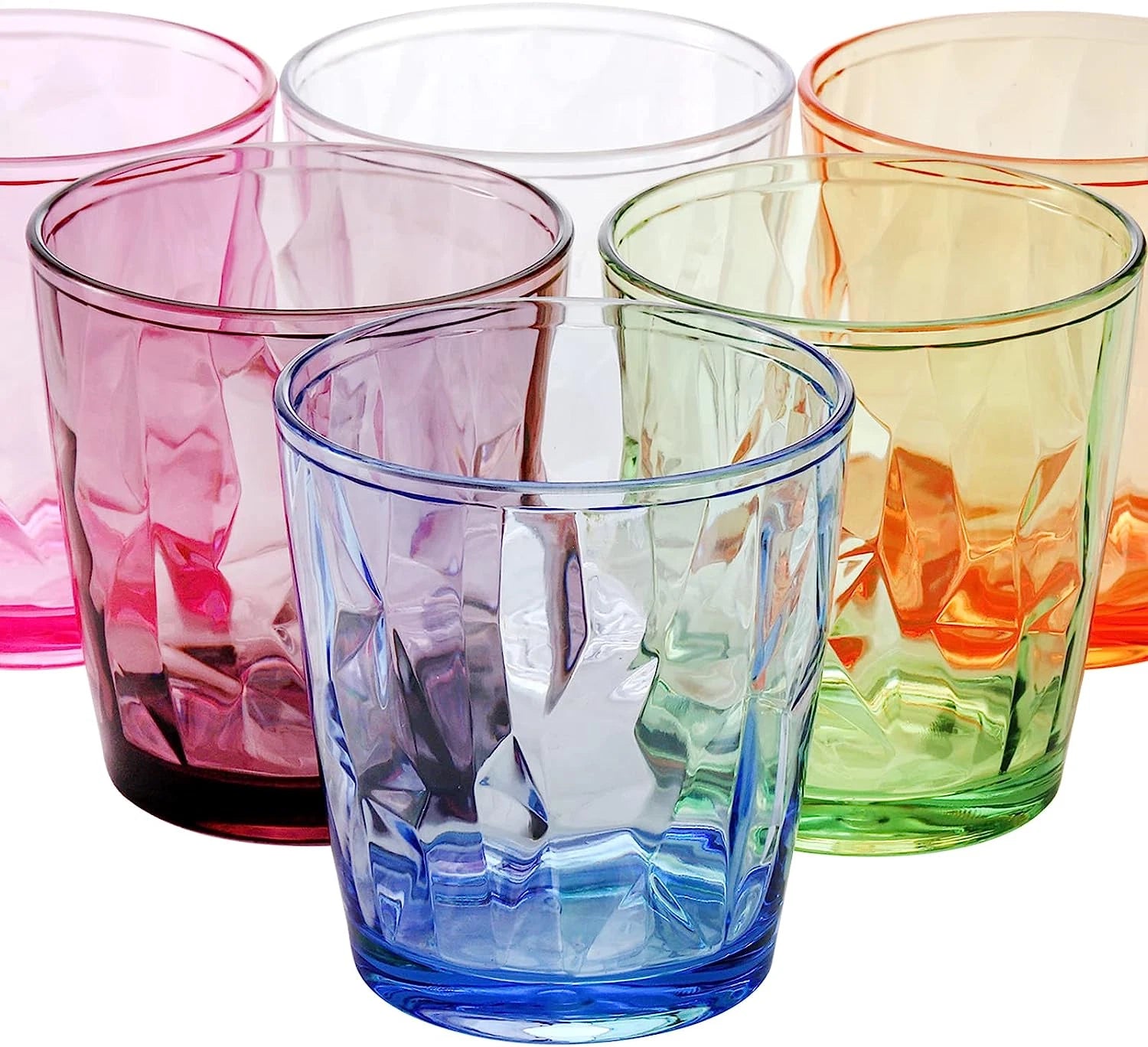 Hedume Set of 6 Unbreakable Premium Drinking Glasses, 6 Colors 10.5 Oz... | eBay