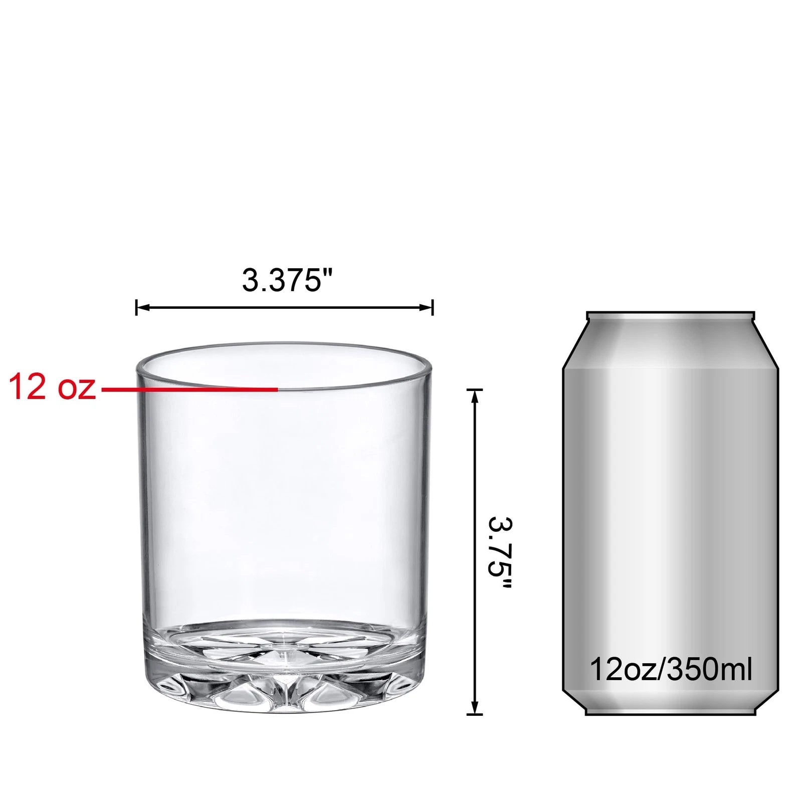 By Liberty 12ounce Plastic Tumblers set Of 6 Plastic Drinking Glasses Allclear | eBay