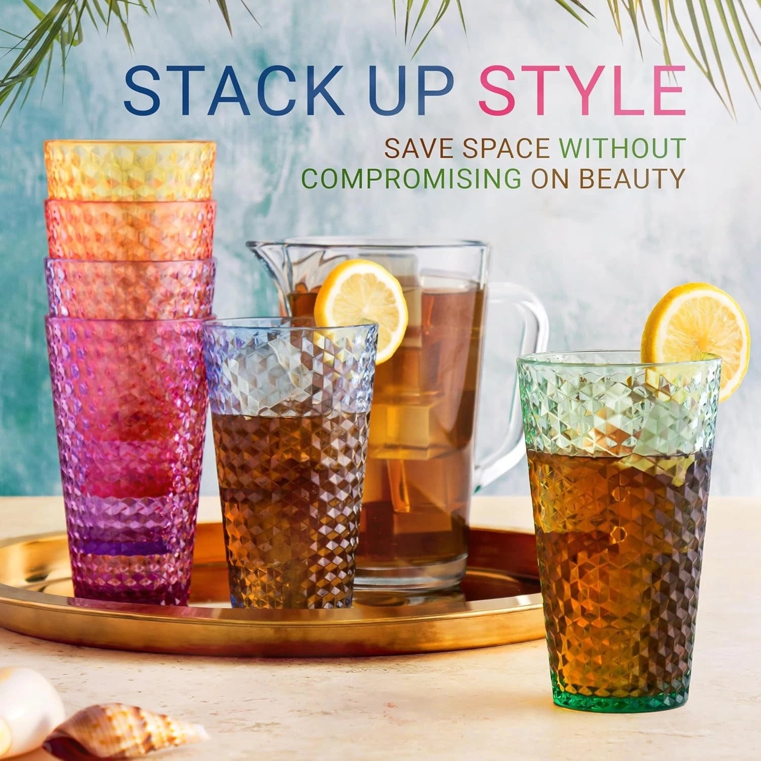 Laguna Plastic Drinking Glasses, Premium Quality Durable Set of 6, Multicolor | eBay