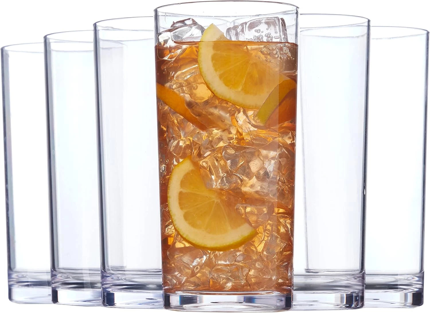 Classic Clear Plastic Reusable Drinking Glasses (Set of 6) 24Oz Iced-Tea Cups | | eBay