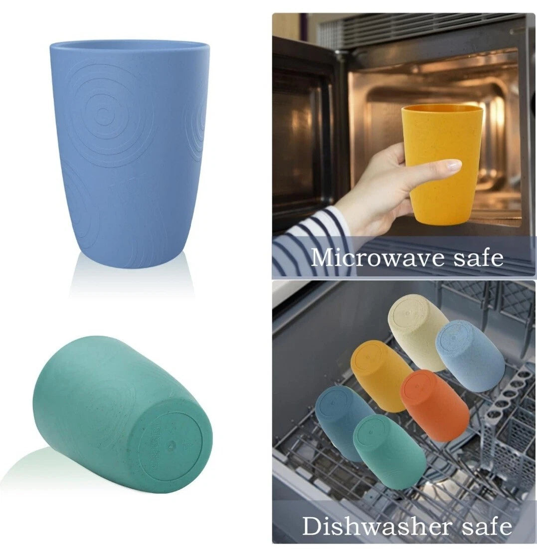 Drinking Glasses Premium Wheat Straw Unbreakable Cups – Set of 6 Alternative to | eBay