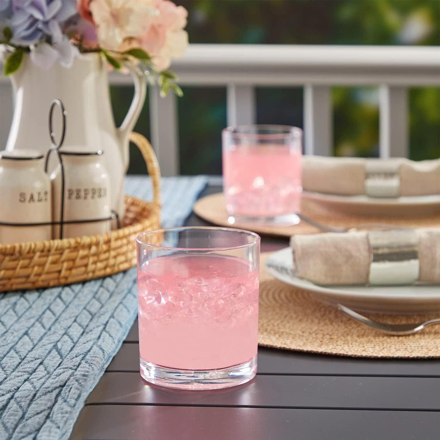 Classic Clear Plastic Reusable Drinking Glasses (Set of 6) 12oz Rocks Cups | eBay