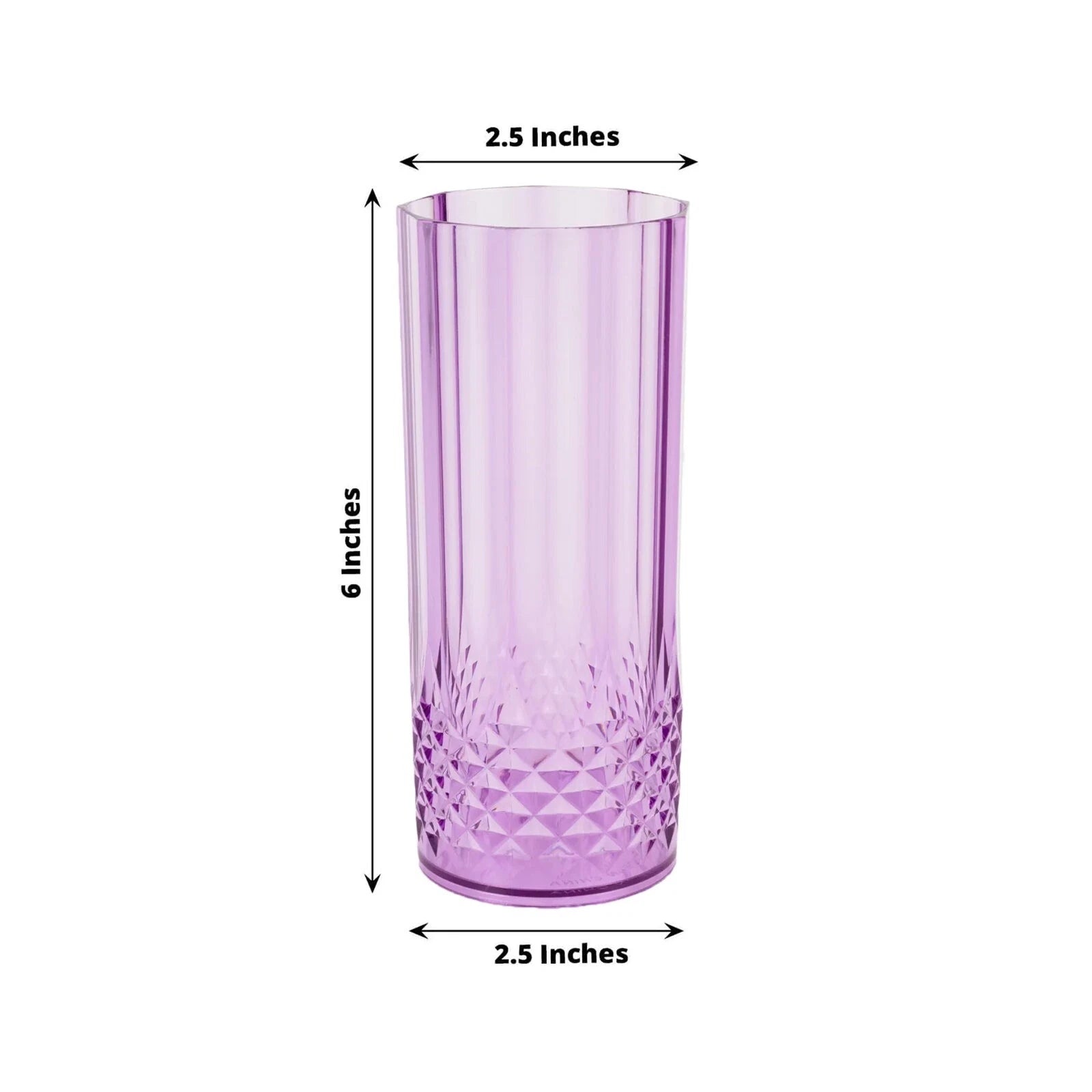 6 Purple 14 oz Crystal Plastic Drinking Glasses Party Events Tableware Supplies | eBay