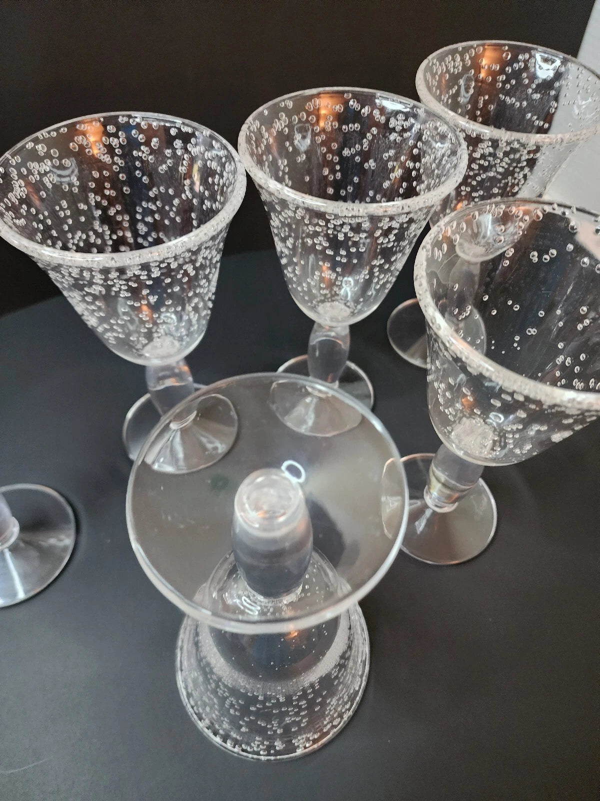 Beautiful Bubble Plastic Drinking Glasses set of 6 | eBay
