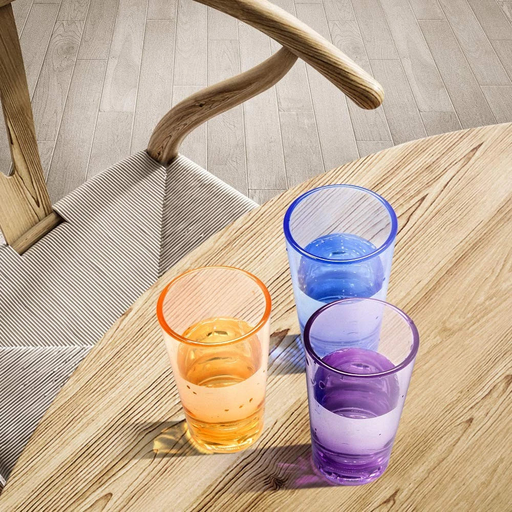 Set of 6 Unbreakable 5 Oz Plastic Tumblers in 3 Colors, Drinking Glasses Cups | eBay