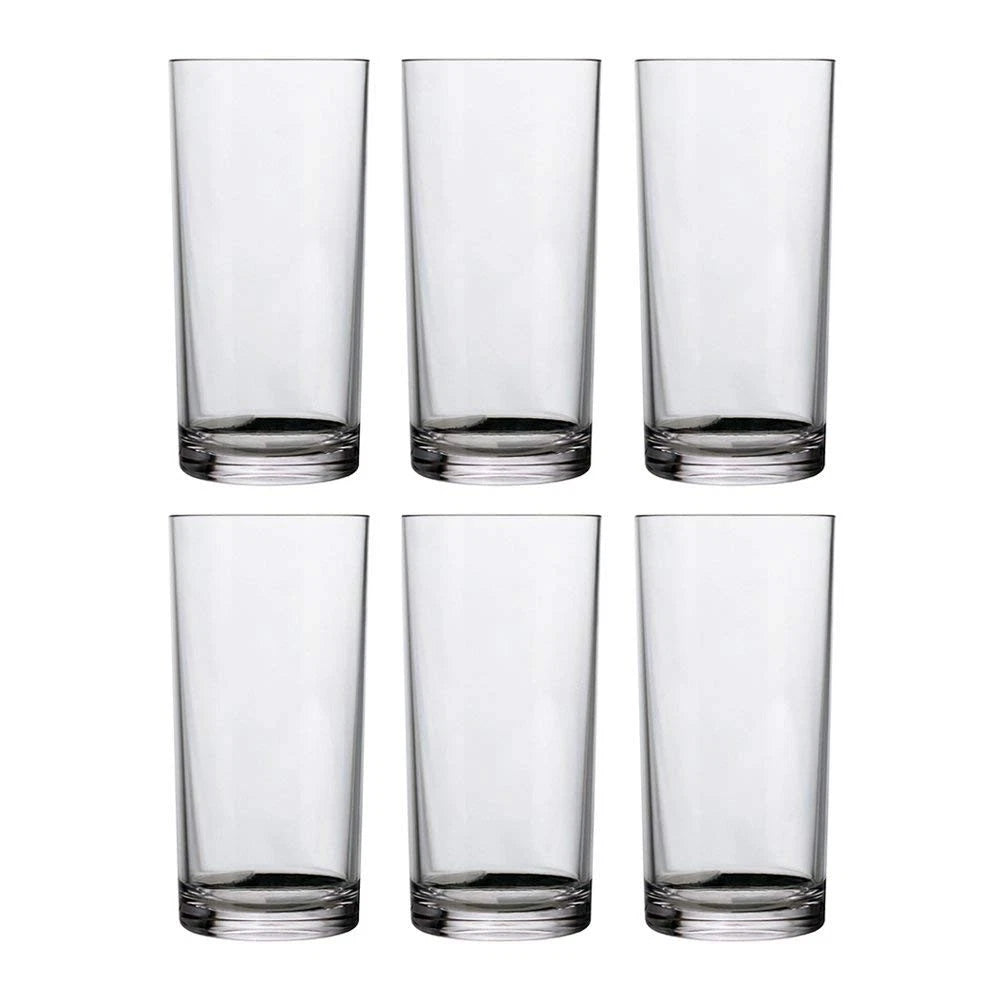 Classic Clear Plastic Reusable Drinking Glasses (Set of 6) 16oz Water Cups | ... | eBay