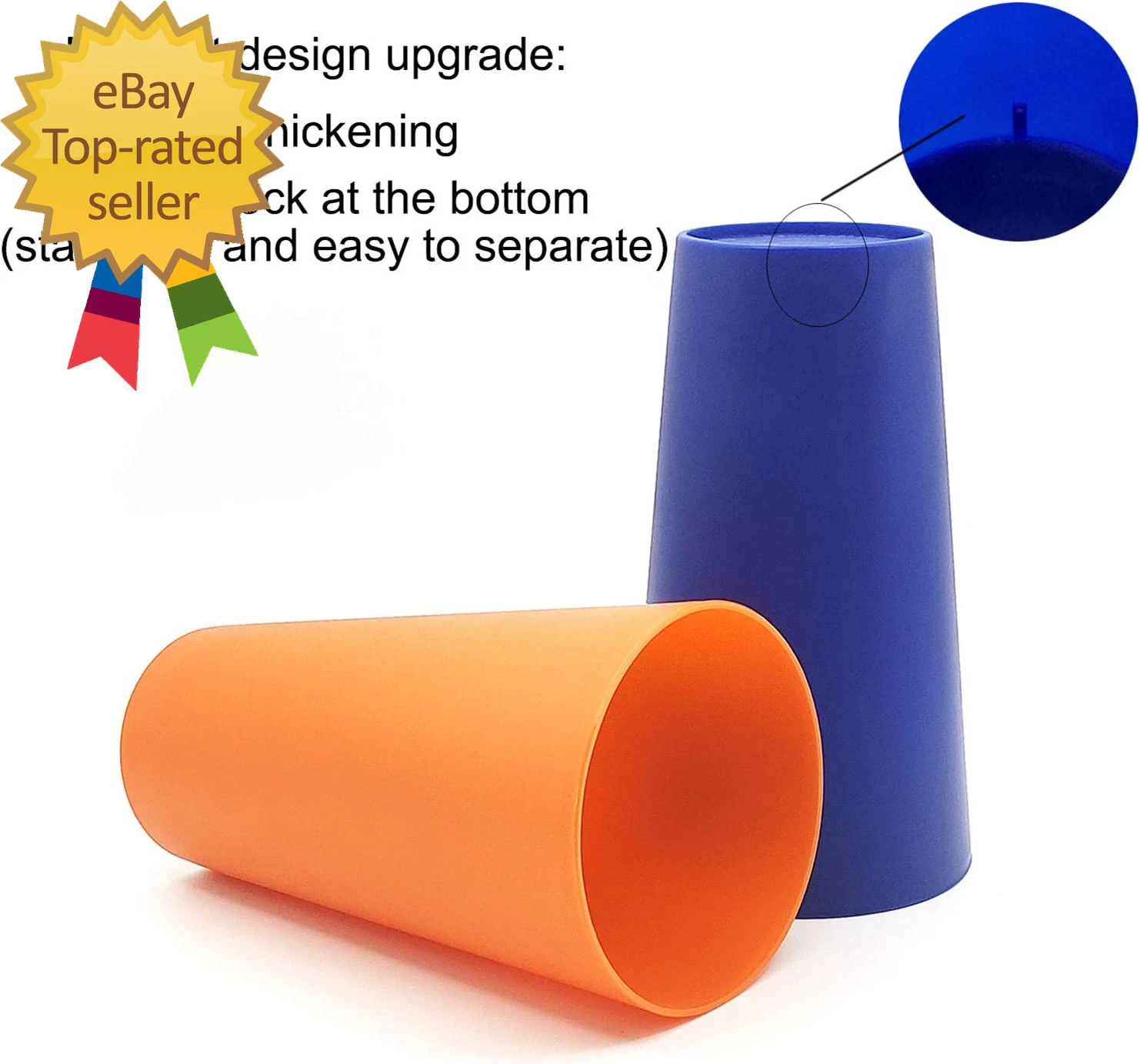 32-Ounce Plastic Tumblers Large Drinking Glasses Set of 6 Multicolor | eBay