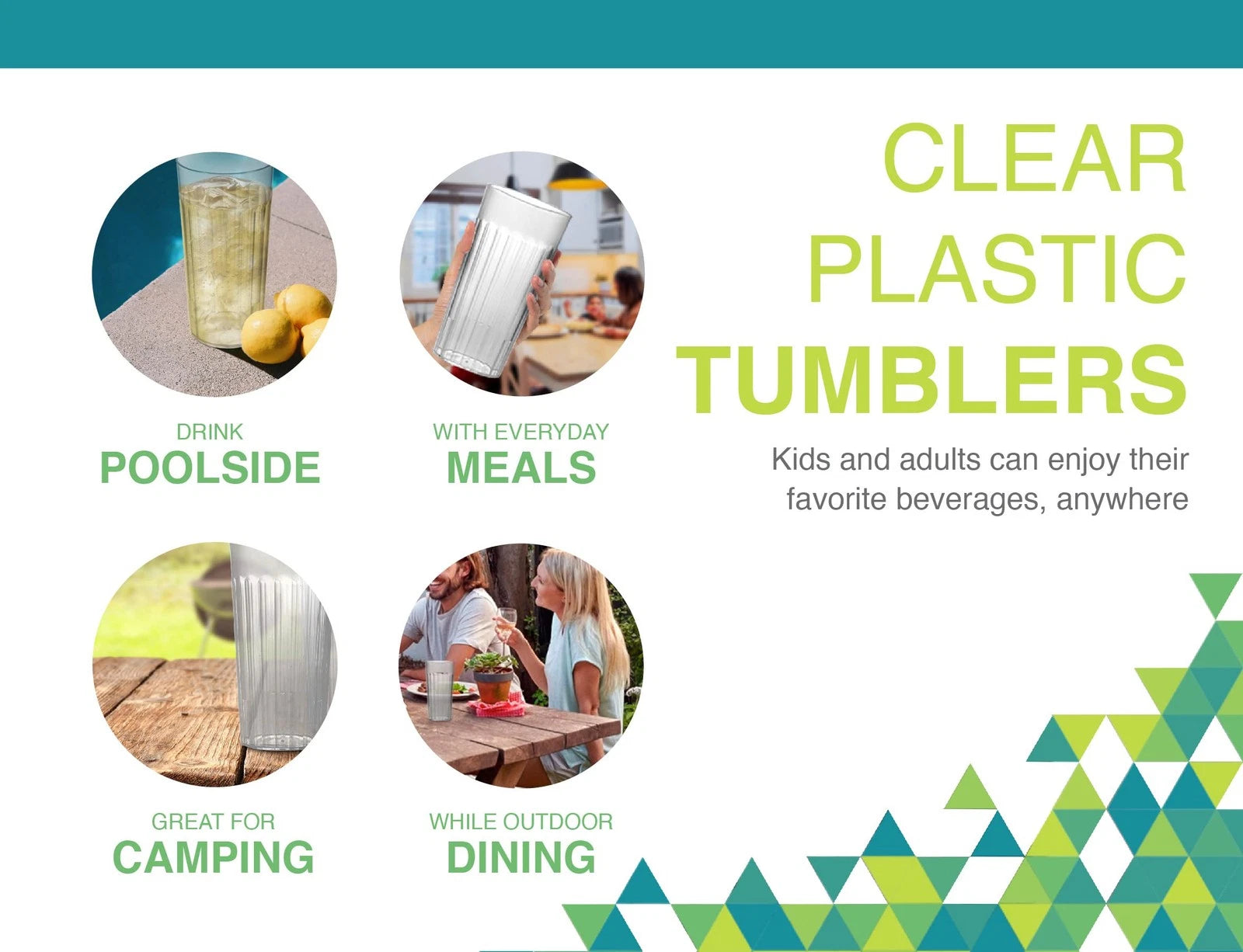 6 oz Clear Plastic Tumblers, Set of 6 - Made in the USA, BPA Free - Break-Res... | eBay