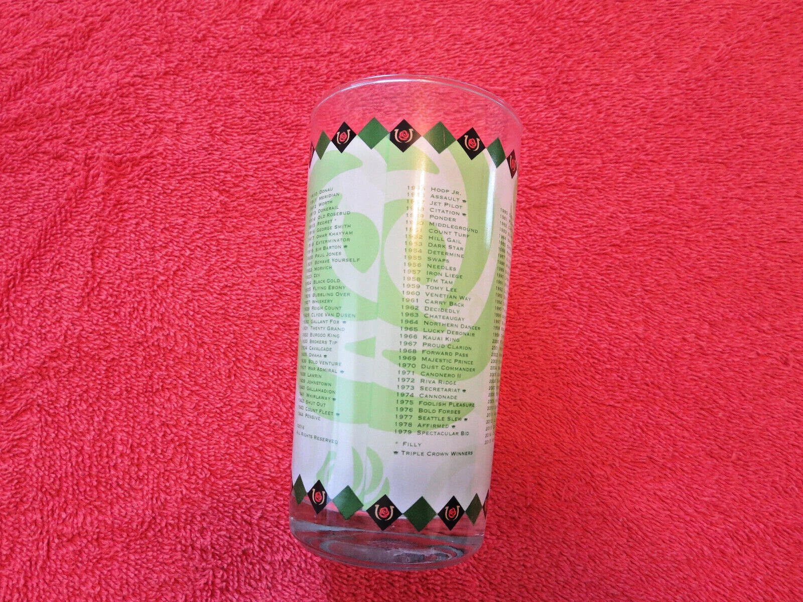 Kentucky Derby Drinking Glasses Set of 6 Plus Hologram Cup | eBay