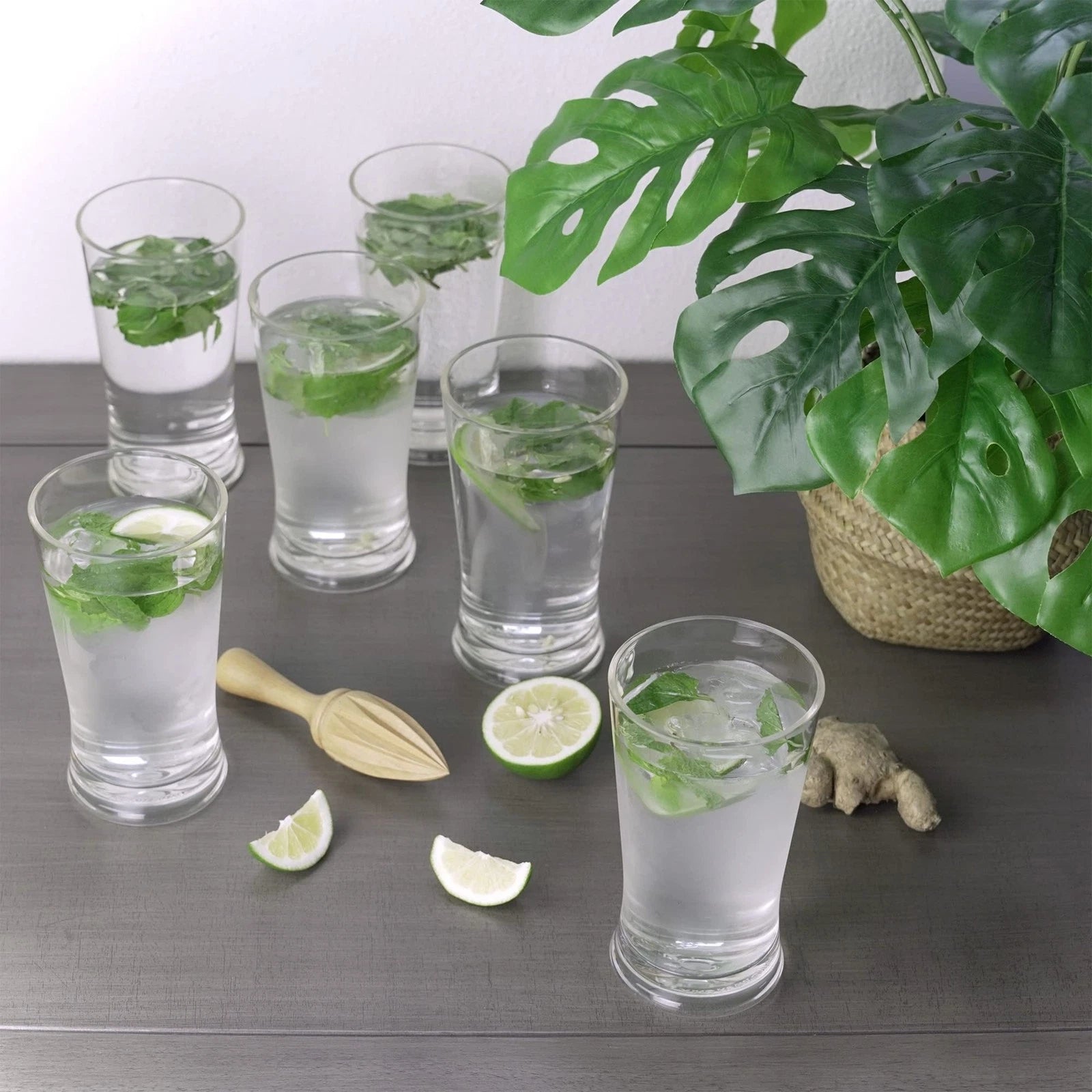 Set of 6 Clear Plastic Tumblers, 24oz Acrylic Reusable Drinking Glasses BPA-Free | eBay