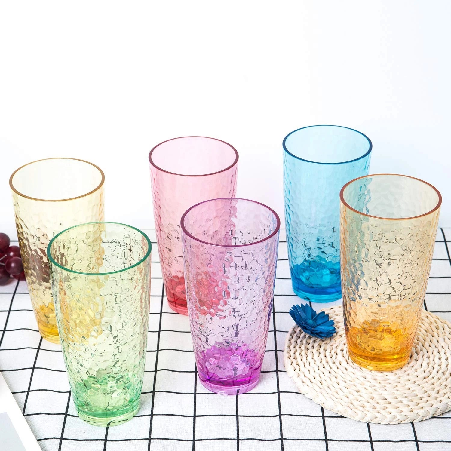 26-Ounce Large Acrylic Glasses Plastic Tumbler/Drinking Cups,Set of 6 Multi-H... | eBay