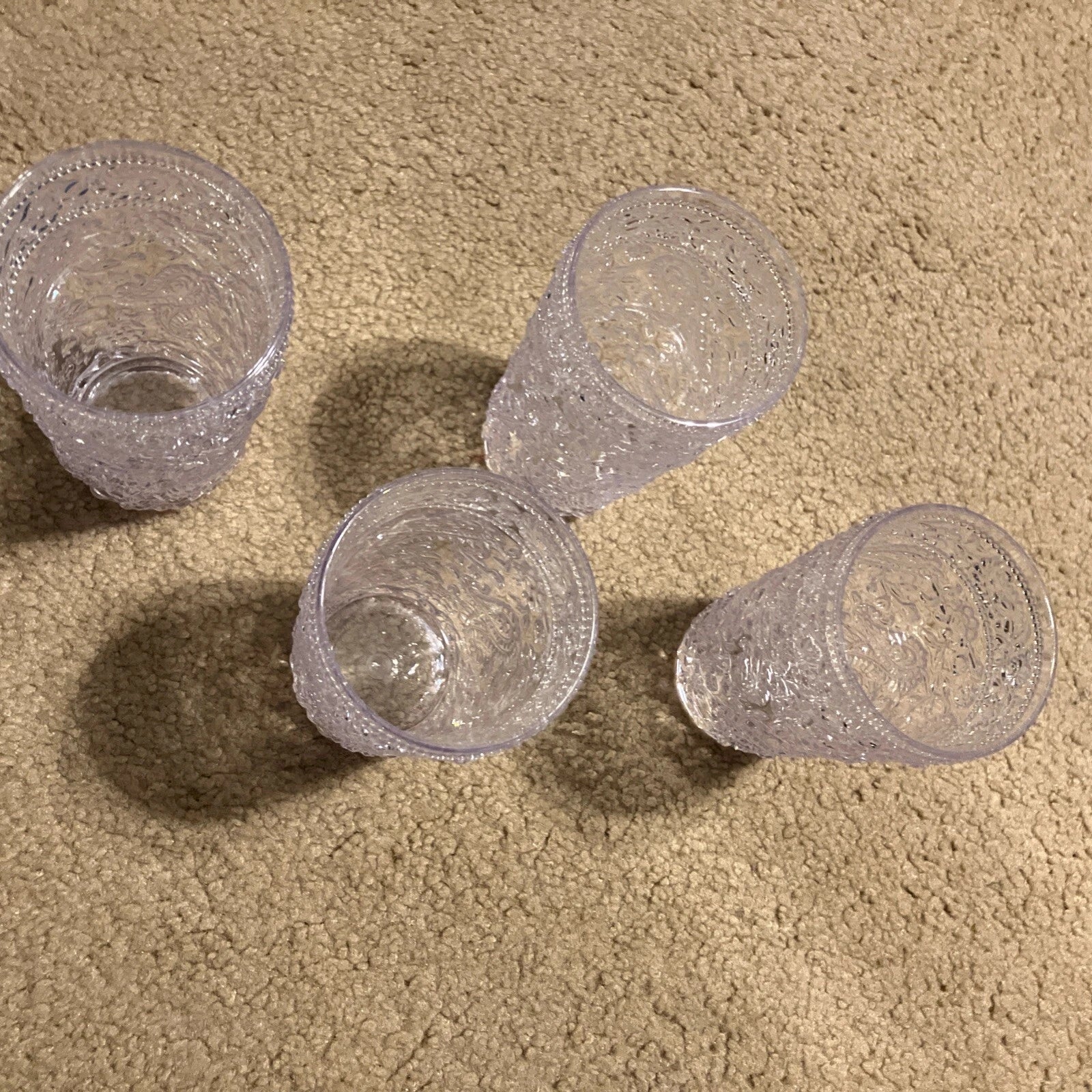 BRAND NEW CLEAR Paisley Acrylic Plastic Glasses Drinking Set of 4 Hi Ball (17oz) | eBay