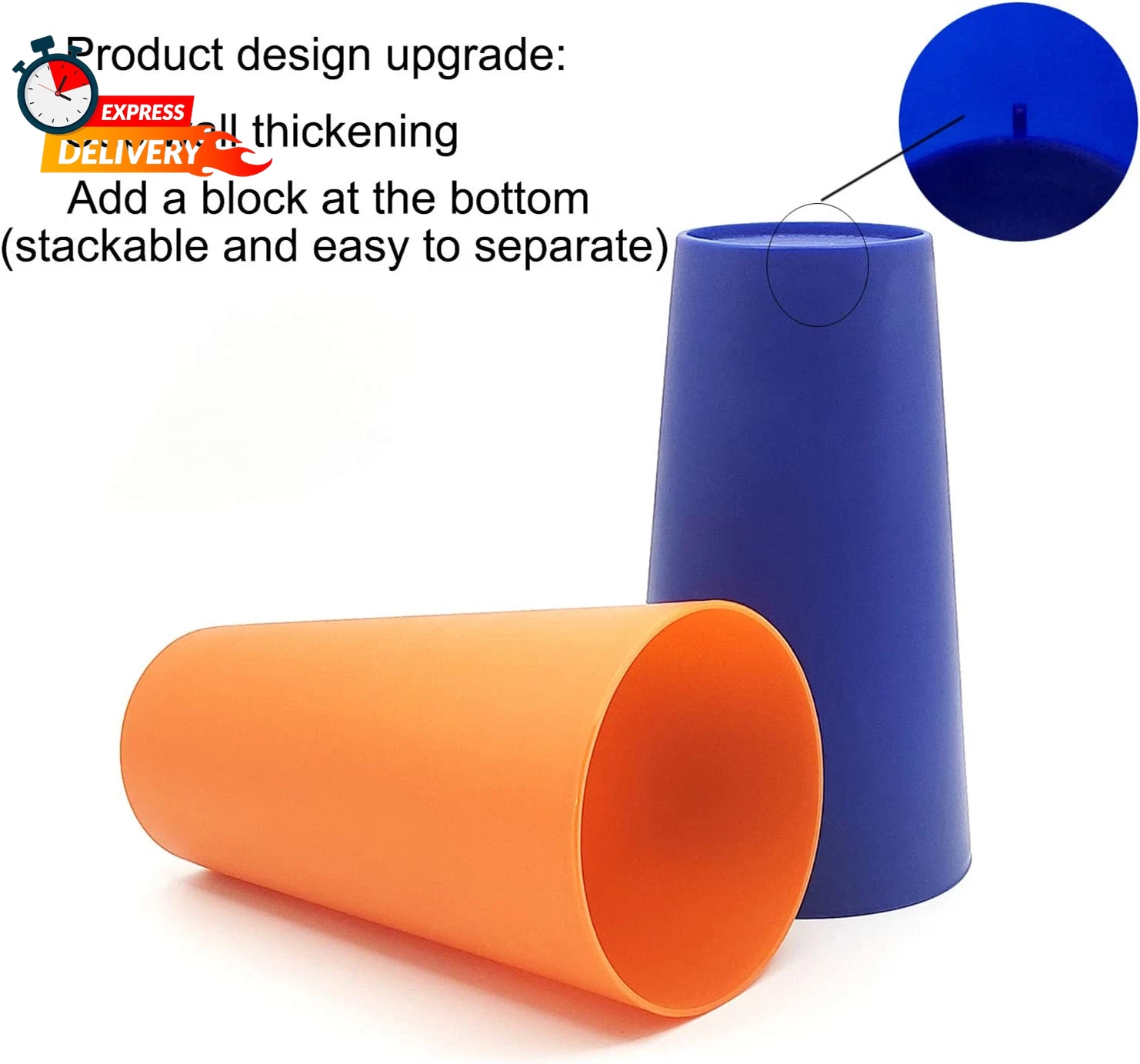 KX-WARE 32-Ounce Plastic Tumblers Large Drinking Glasses, Set of 6 Multicolor | eBay