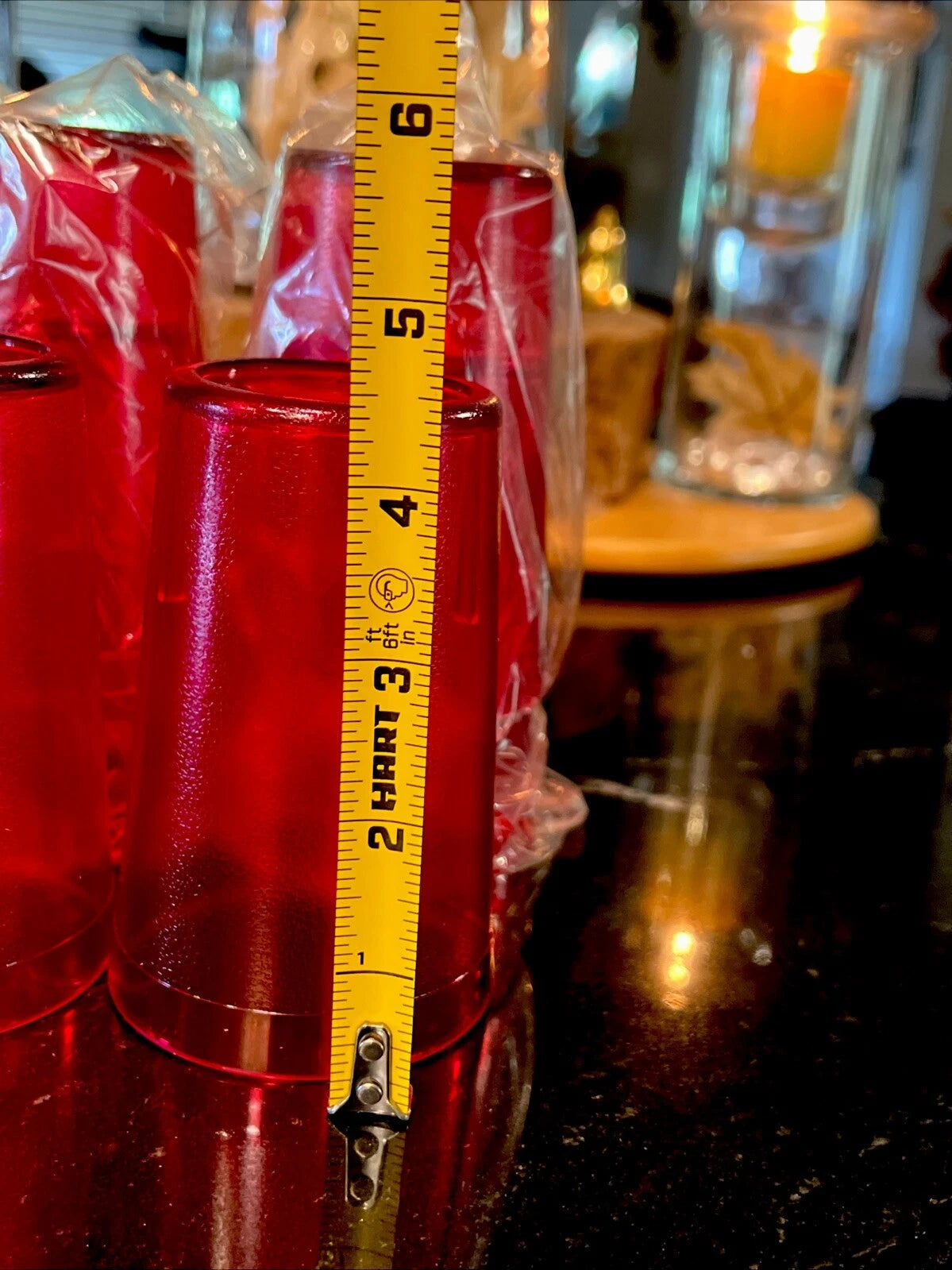 Set of 6 Durable Vintage Plastic Glasses Cups Restaurant Tumblers 10oz Ruby Red | eBay