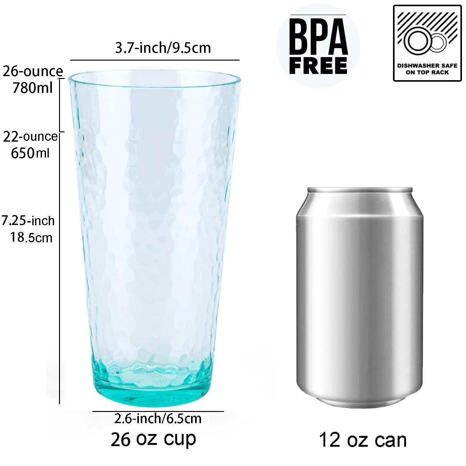 Mixed Drinkware 26-ounce Plastic Tumbler Acrylic Water Glasses, set of 6 Green | eBay