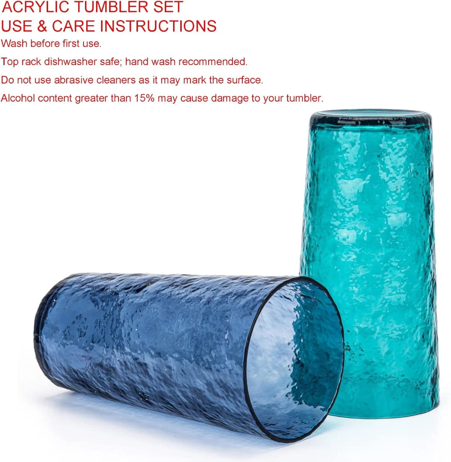 18-ounce Acrylic Highball Glasses Plastic Tumbler, set of 6 Smoke Gray | eBay