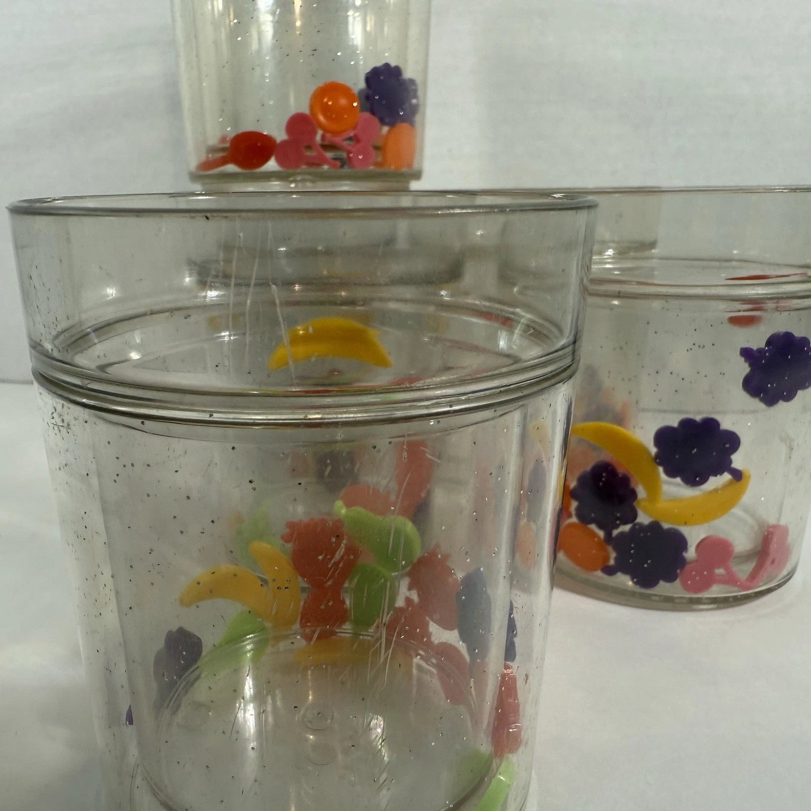 Fruit Tumblers Acrylic Drinking Glasses Set Of 6 Beachy Picnic Poolside Vintage | eBay