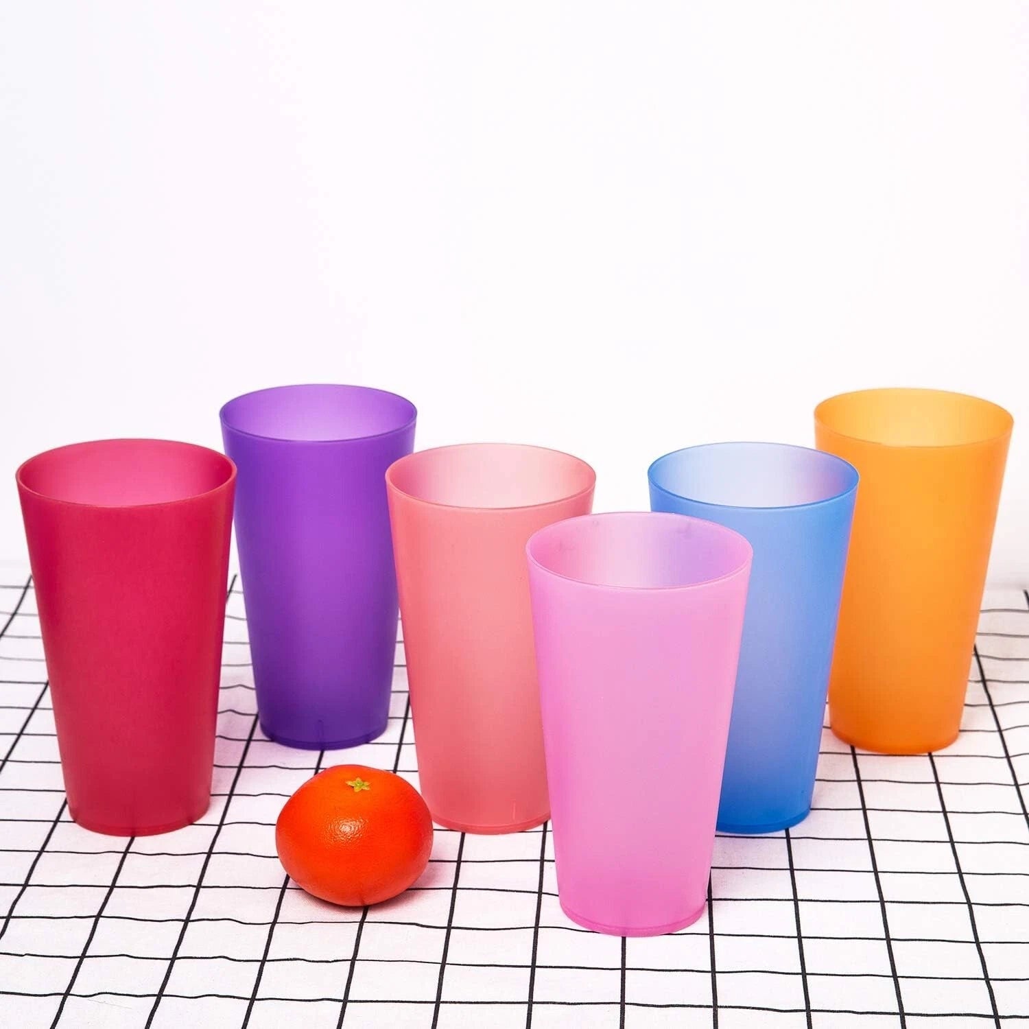 32-ounce Plastic Tumblers/Large Drinking Glasses/Party Cups/Iced Tea Glasses Set | eBay