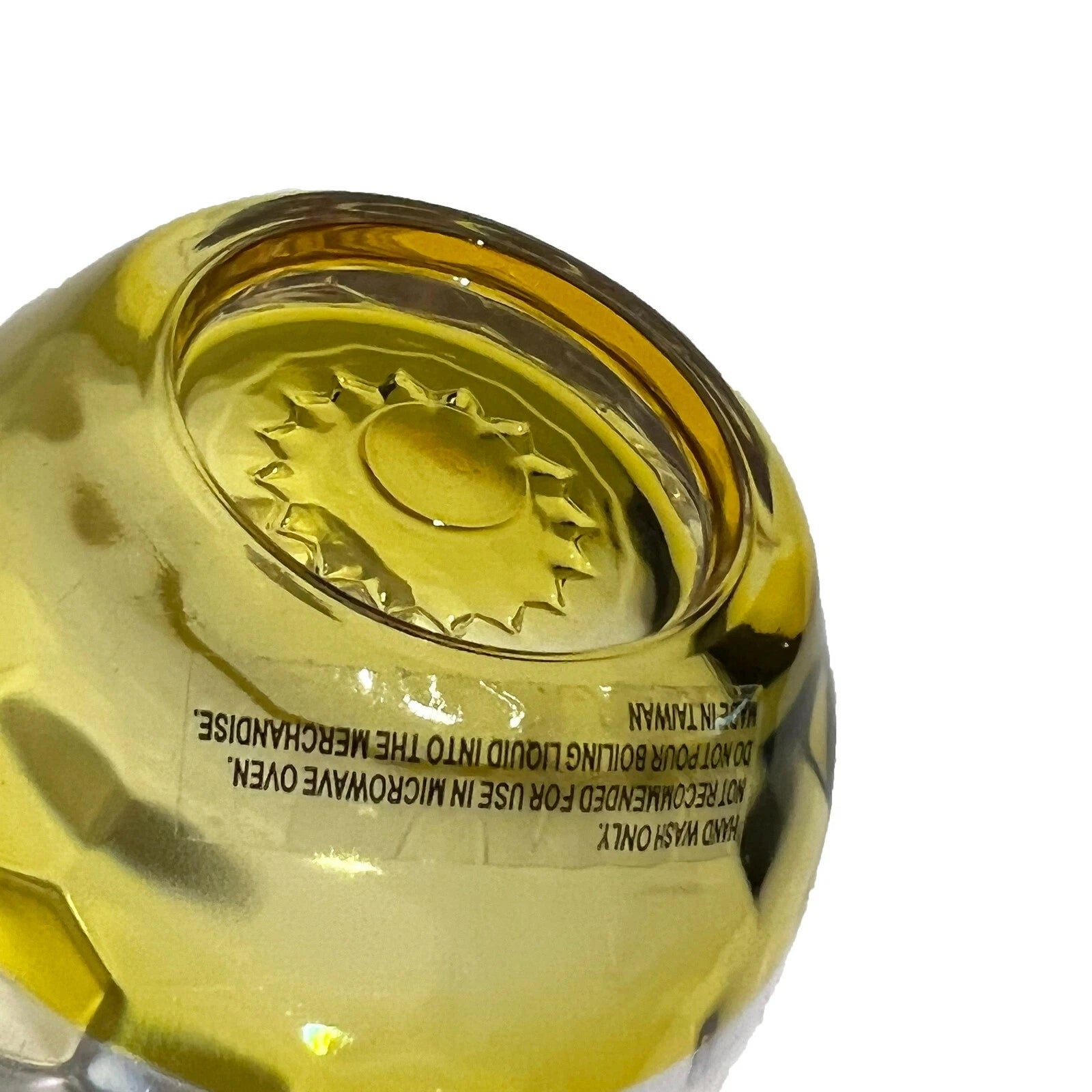 SET OF 4 - New Honeycomb Yellow Base 6" Tall Quality Acrylic Drinking Glasses | eBay