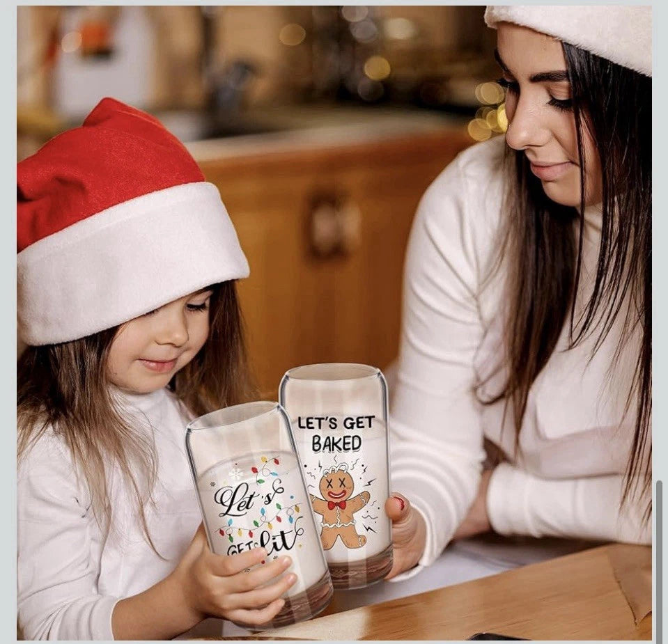 6 Pcs Drinking Glasses with Bamboo Lids and Glass Straw - 16 Oz Can Shaped Glass | eBay