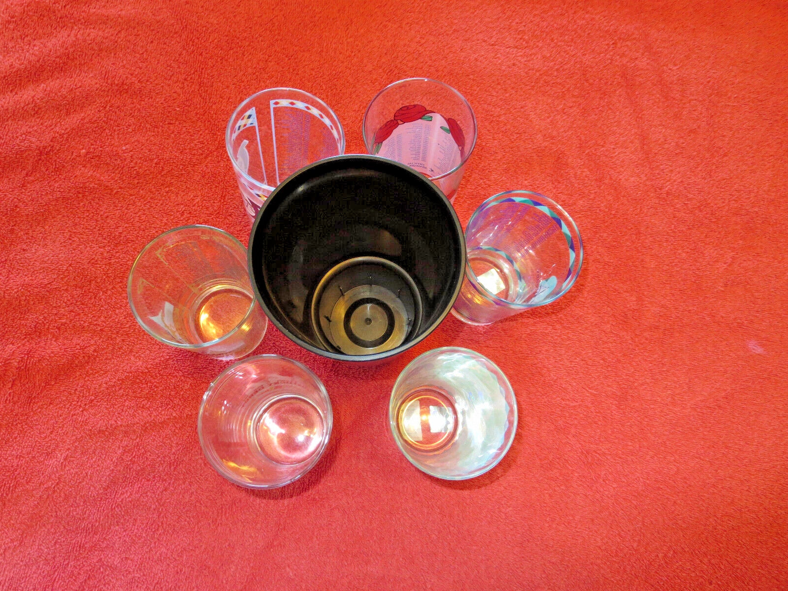 Kentucky Derby Drinking Glasses Set of 6 Plus Hologram Cup | eBay