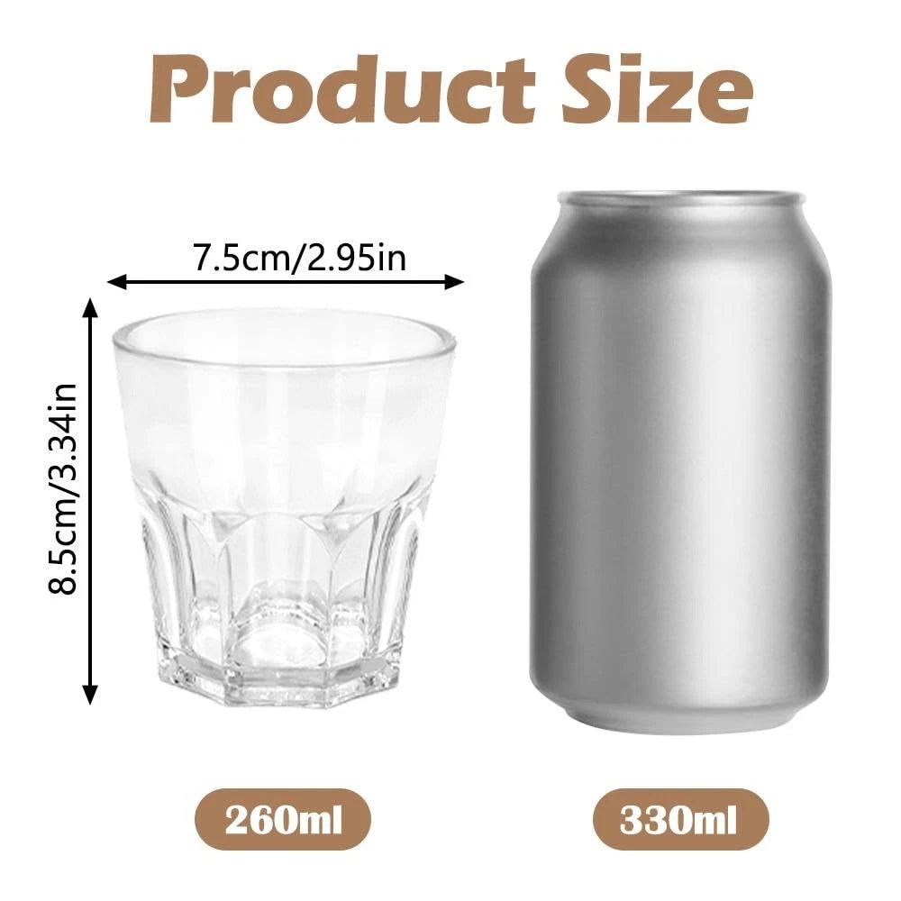 Plastic Drinking Glasses Set of 6, Unbreakable Water Tumbler, Acrylic Plastic... | eBay