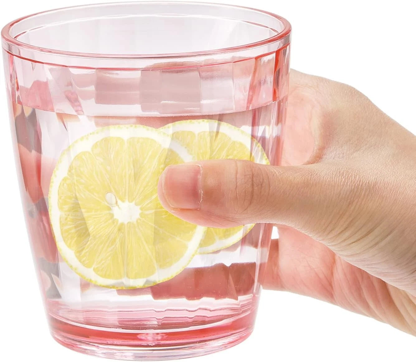 Set of 6 BPA Free Plastic Drinking Glasses Stackable Tumblers for Cold Drinks | eBay