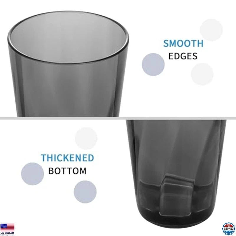 20 oz Reusable Plastic Drinking Glasses Set of 6 Unbreakable BPA-Free Tumblers | eBay