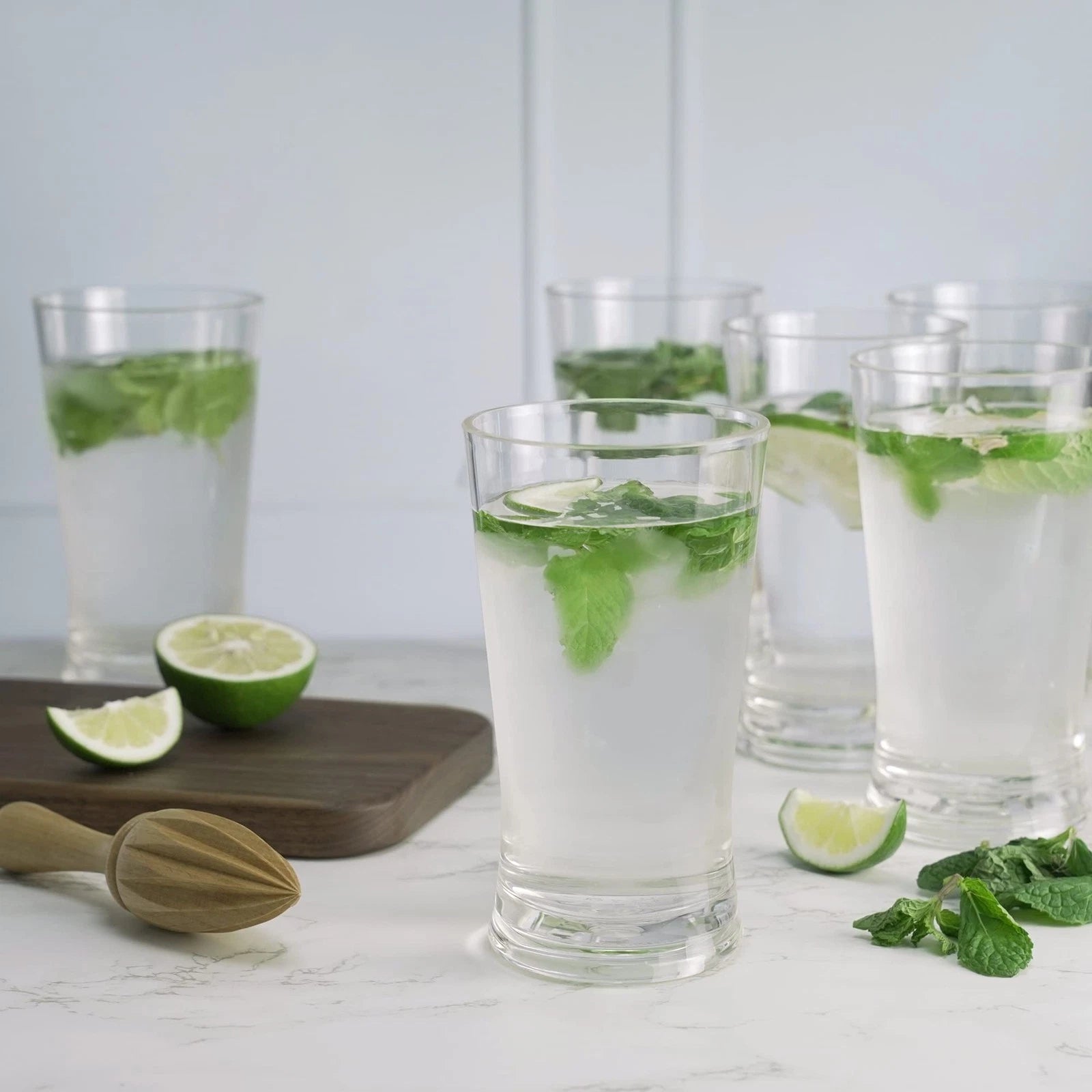 Set of 6 Clear Plastic Tumblers, 24oz Acrylic Reusable Drinking Glasses BPA-Free | eBay