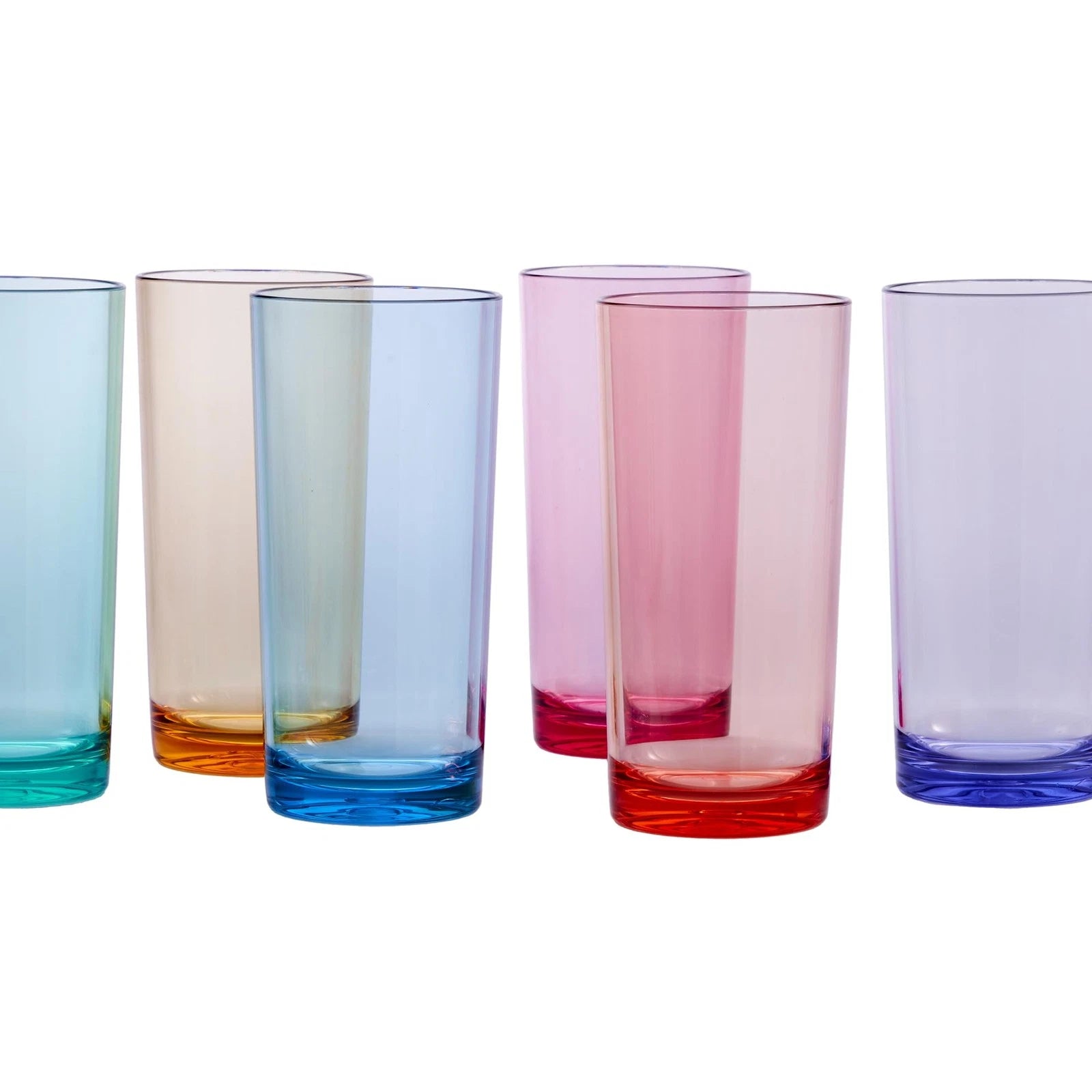 Reusable 24oz Plastic Drinking Glasses Set of 6 | BPA-Free, Dishwasher Safe | eBay