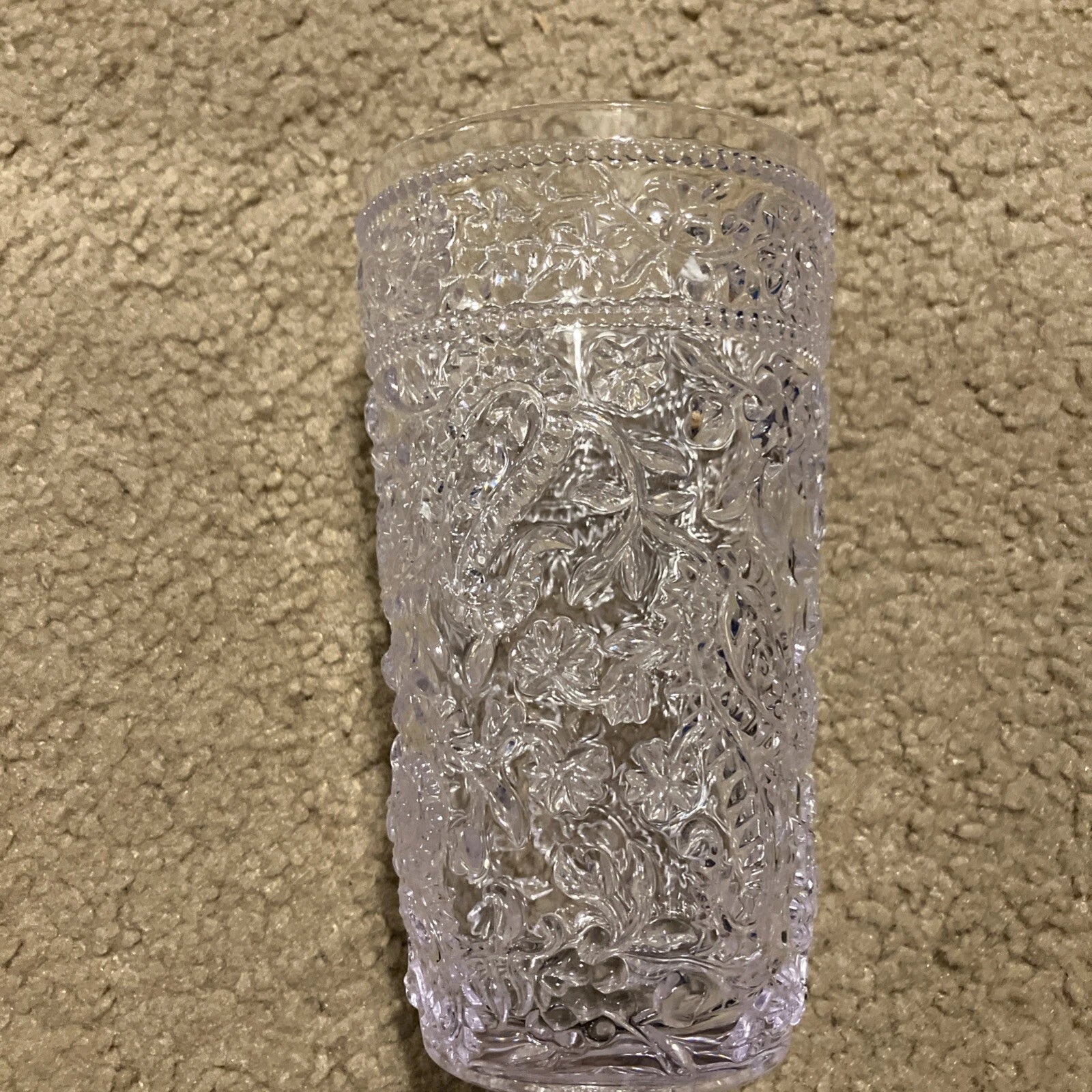 BRAND NEW CLEAR Paisley Acrylic Plastic Glasses Drinking Set of 4 Hi Ball (17oz) | eBay