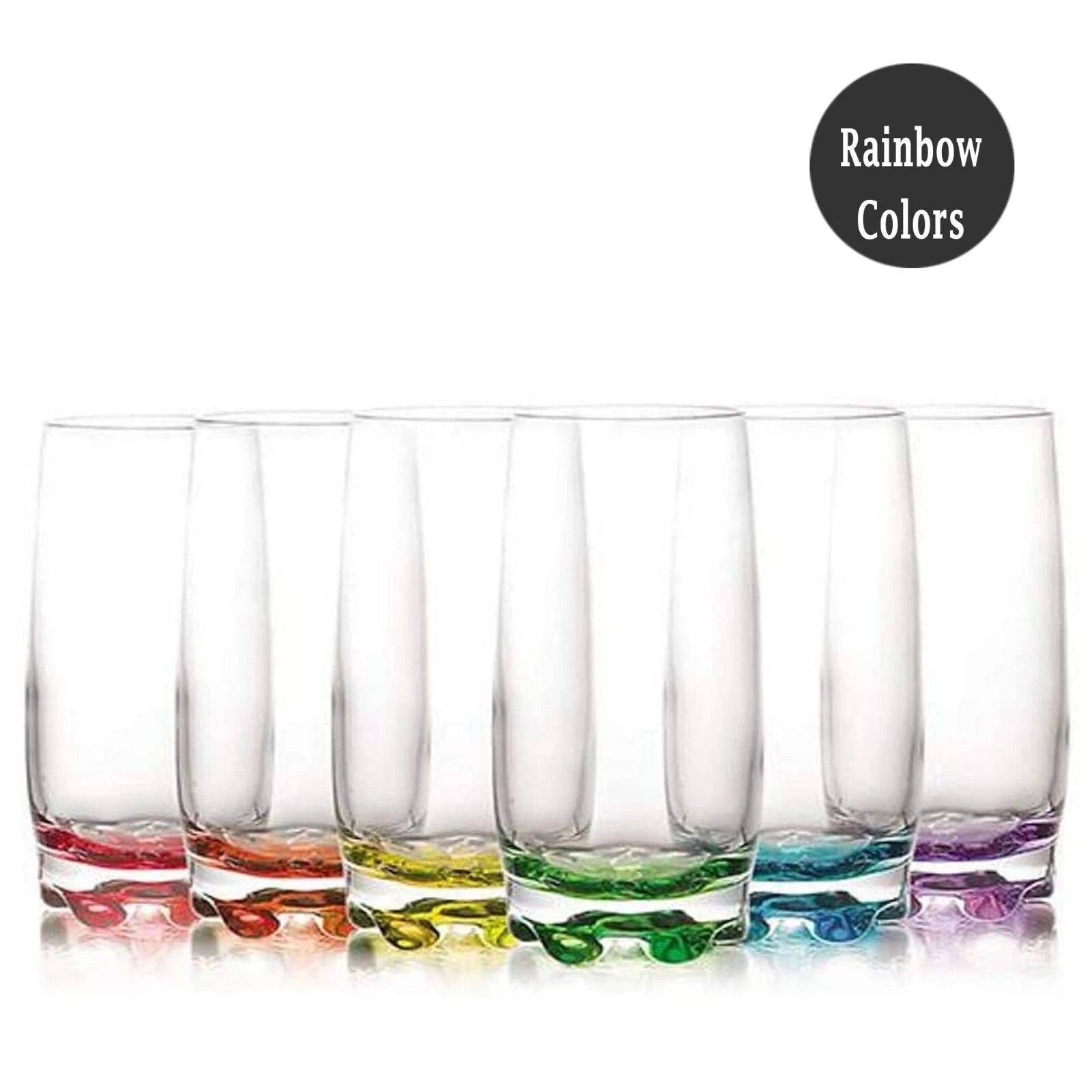 LAV Drinking Glasses Set of 6, Long Colorful Tumbler, 13 oz | eBay