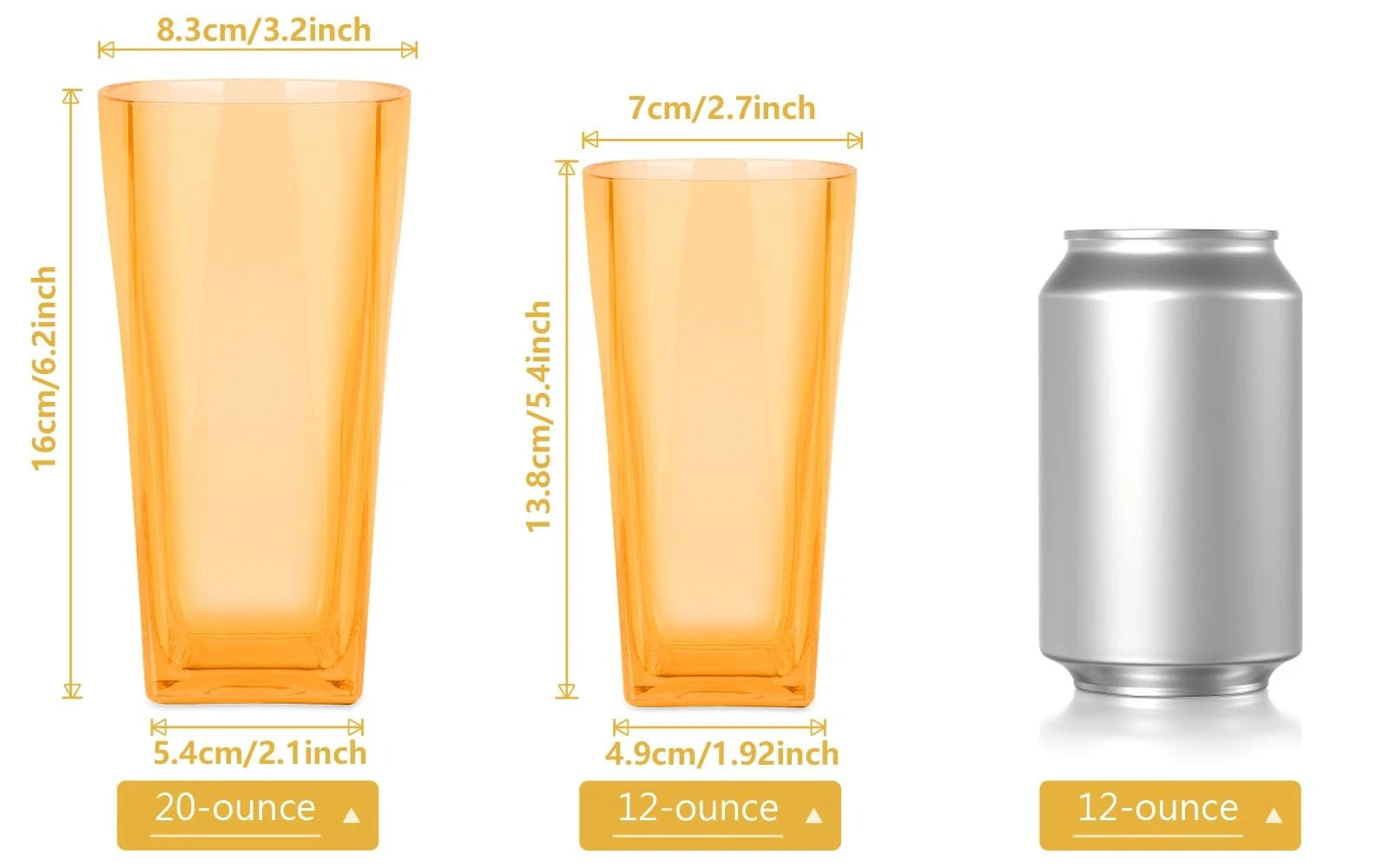 20oz Unbreakable Plastic Drinking Glasses Set of 6 | Reusable Plastic Water T... | eBay