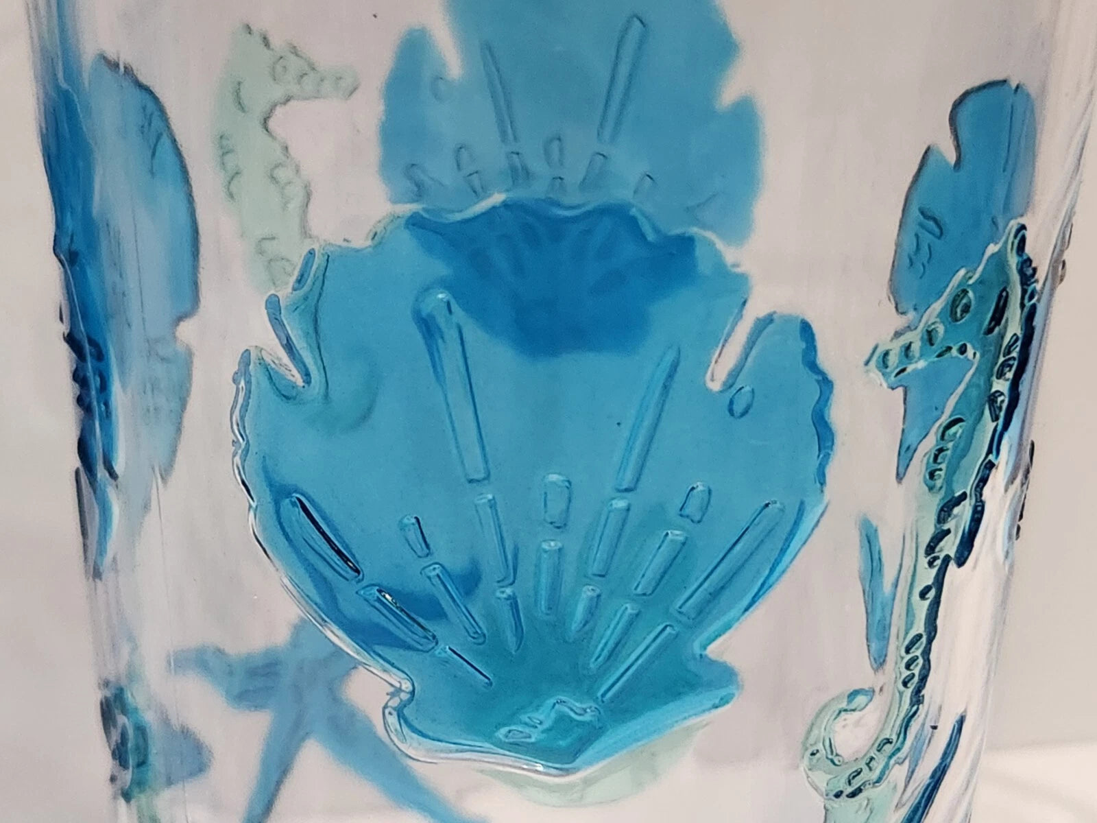 Coastal Acrylic Tall Tumblers Seashells Starfish Drinking Glasses Set of 4 | eBay